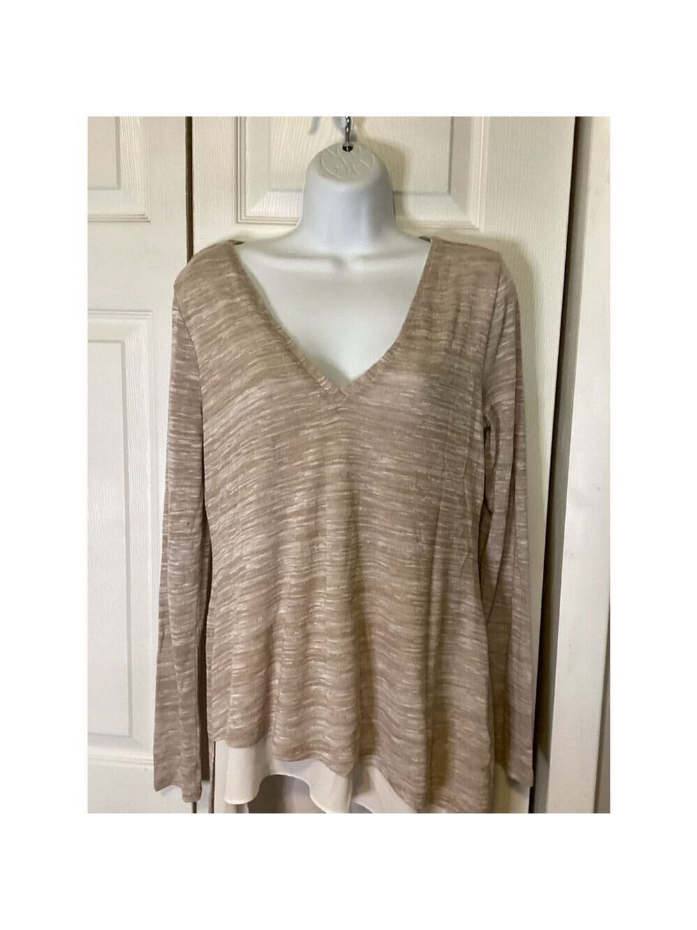 White House Black Market Tan Shirt